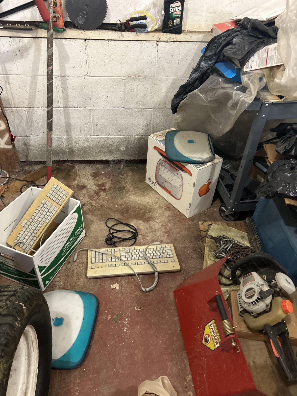 The original iBooks among stored equipment before restoration